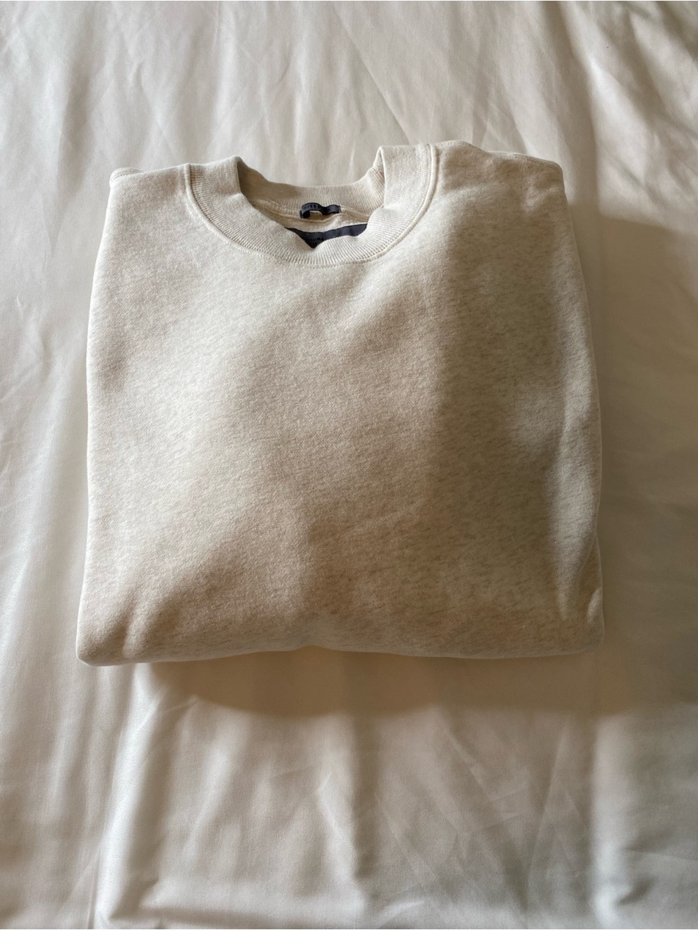 Abercrombie & Fitch Soft AF Oversized Crewneck Sweater Oatmeal Light Tan L